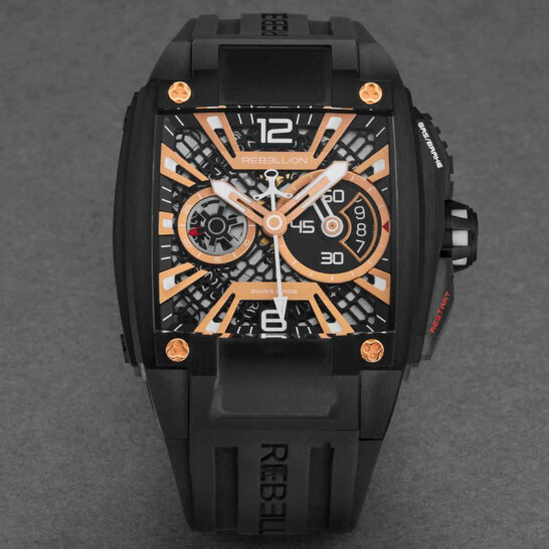 Relógio Re-Volt Cronógrafo Automático Mostrador Preto 43 mm - Mercado de Luxo - O Maior E-Commerce de Bens, Produtos e Serviços de Luxo do Brasil.