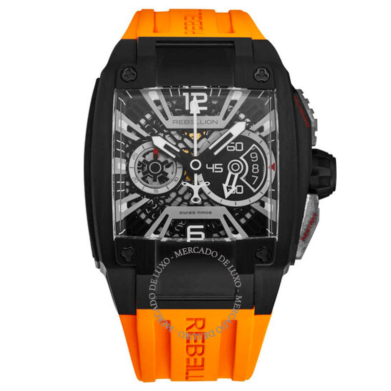 Relógio Re-Volt Cronógrafo Automático Mostrador Preto 43 mm - Mercado de Luxo - O Maior E-Commerce de Bens, Produtos e Serviços de Luxo do Brasil.