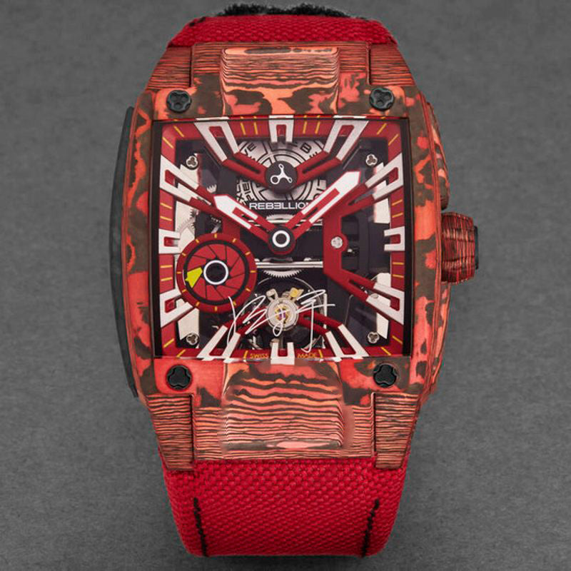 Relógio Re-Volt Corda Manual Mostrador Vermelho 38 mm - Mercado de Luxo - O Maior E-Commerce de Bens, Produtos e Serviços de Luxo do Brasil.