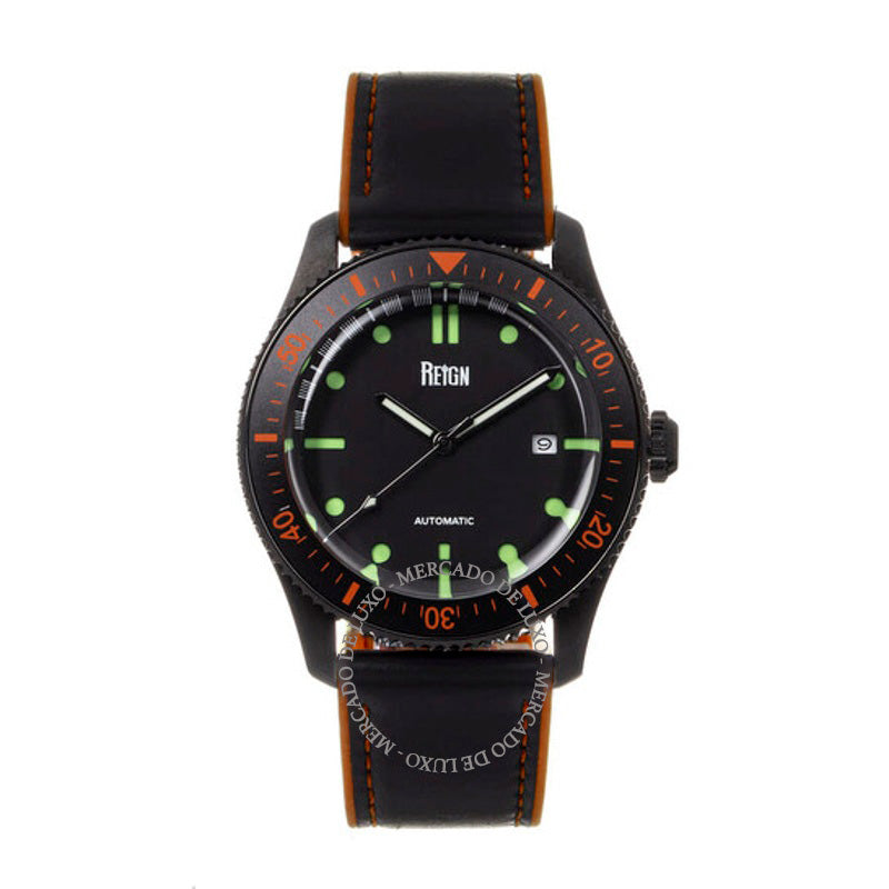 Relógio Elijah Automático Mostrador Preto 42 mm - Mercado de Luxo - O Maior E-Commerce de Bens, Produtos e Serviços de Luxo do Brasil.