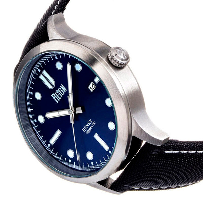 Relógio Henry Automático Mostrador Azul 43 mm - Mercado de Luxo - O Maior E-Commerce de Bens, Produtos e Serviços de Luxo do Brasil.