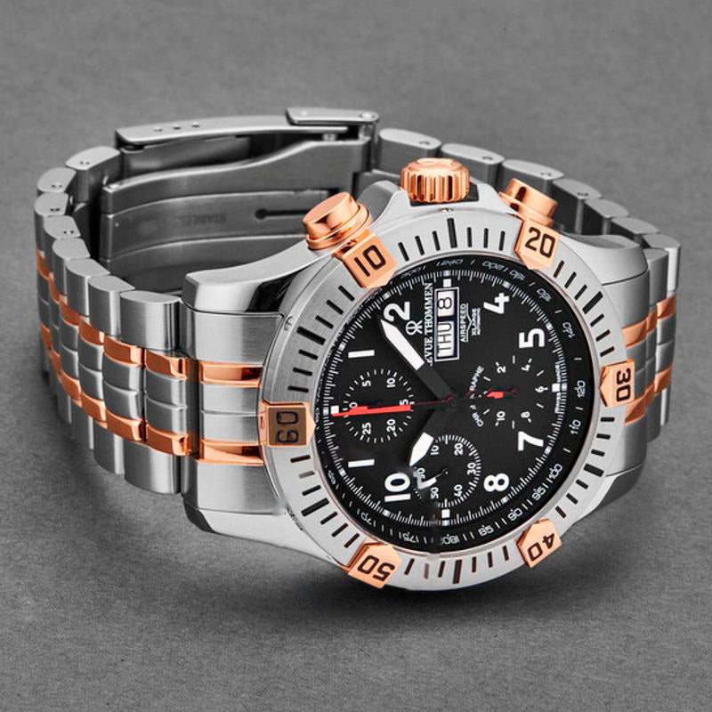 Relógio Airspeed XLarge Pioneer Chronograph Automático Mostrador Preto 43 mm - Mercado de Luxo - O Maior E-Commerce de Bens, Produtos e Serviços de Luxo do Brasil.