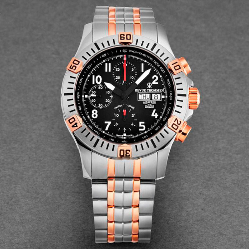 Relógio Airspeed XLarge Pioneer Chronograph Automático Mostrador Preto 43 mm - Mercado de Luxo - O Maior E-Commerce de Bens, Produtos e Serviços de Luxo do Brasil.