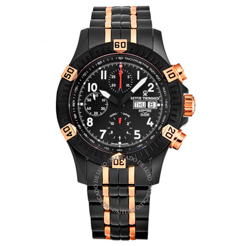 Relógio Airspeed XLarge Pioneer Chronograph Automático Mostrador Preto 43 mm - Mercado de Luxo - O Maior E-Commerce de Bens, Produtos e Serviços de Luxo do Brasil.