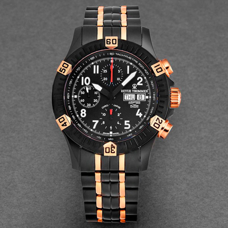 Relógio Airspeed XLarge Pioneer Chronograph Automático Mostrador Preto 43 mm - Mercado de Luxo - O Maior E-Commerce de Bens, Produtos e Serviços de Luxo do Brasil.