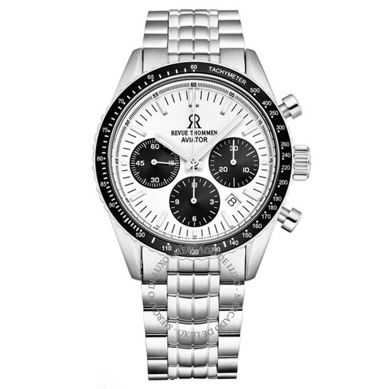 Relógio Aviator Chronograph Automático Mostrador Prateado 42 mm - Mercado de Luxo - O Maior E-Commerce de Bens, Produtos e Serviços de Luxo do Brasil.