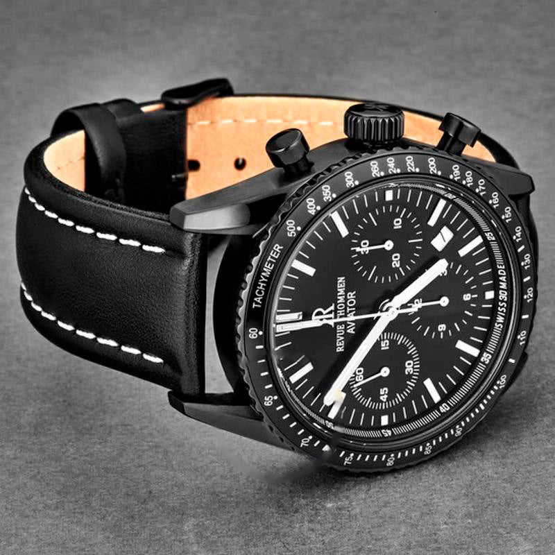 Relógio Aviator Chronograph Automático Mostrador Preto  - Mercado de Luxo - O Maior E-Commerce de Bens, Produtos e Serviços de Luxo do Brasil.
