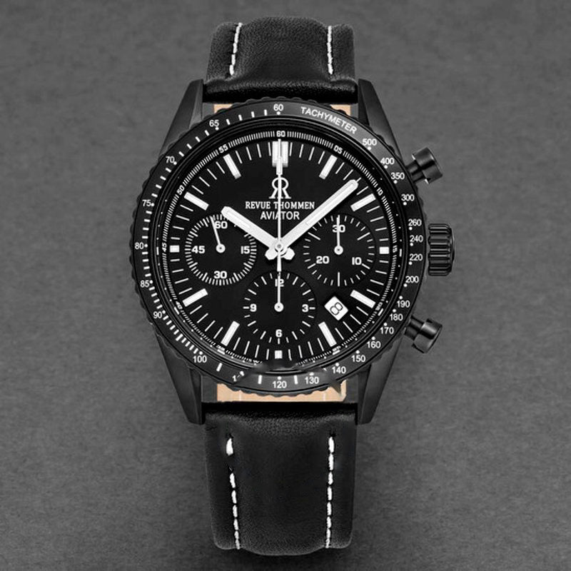 Relógio Aviator Chronograph Automático Mostrador Preto  - Mercado de Luxo - O Maior E-Commerce de Bens, Produtos e Serviços de Luxo do Brasil.
