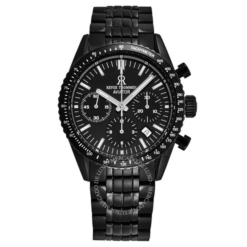 Relógio Aviator Chronograph Automático Mostrador Preto 42 mm - Mercado de Luxo - O Maior E-Commerce de Bens, Produtos e Serviços de Luxo do Brasil.