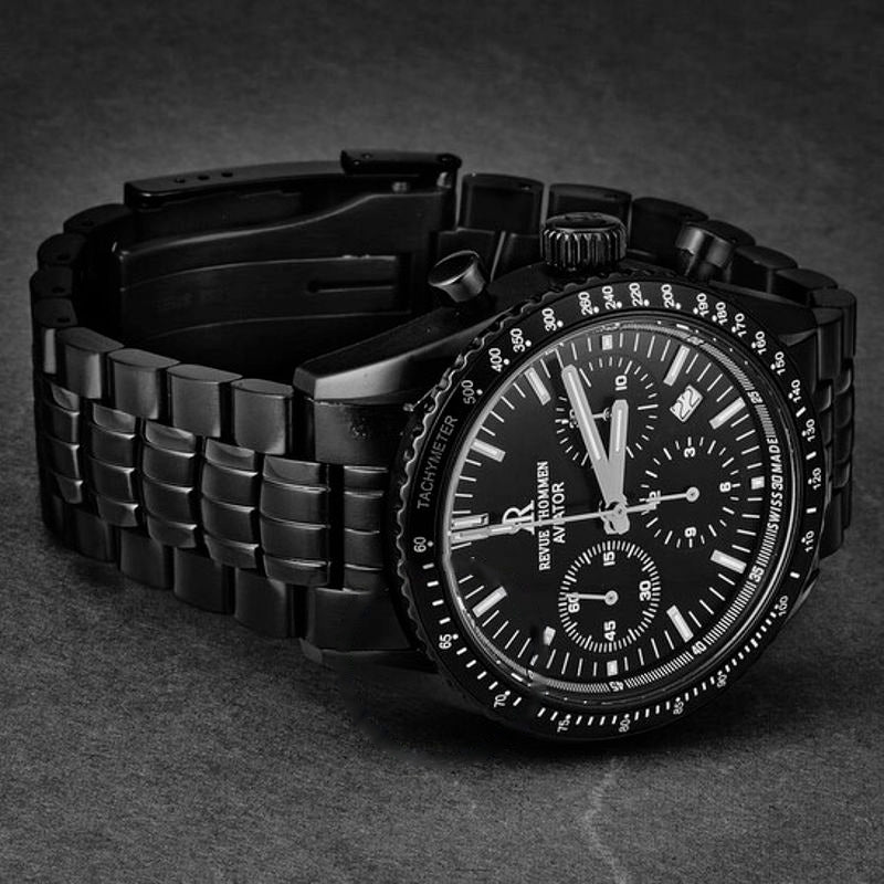 Relógio Aviator Chronograph Automático Mostrador Preto 42 mm - Mercado de Luxo - O Maior E-Commerce de Bens, Produtos e Serviços de Luxo do Brasil.