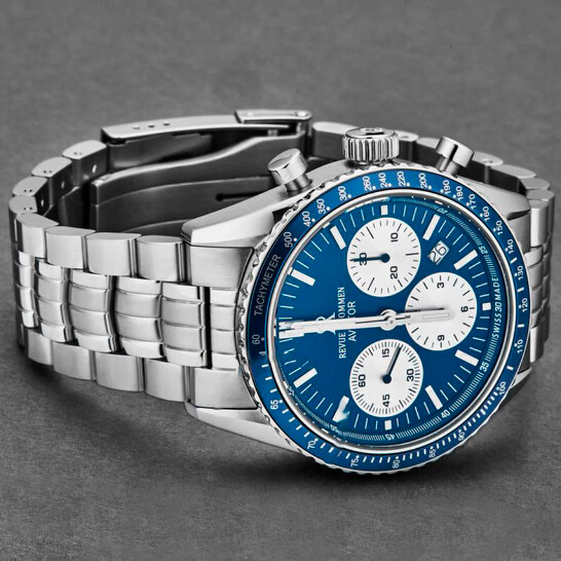 Relógio Aviator Chronograph Automático Mostrador Azul 42 mm - Mercado de Luxo - O Maior E-Commerce de Bens, Produtos e Serviços de Luxo do Brasil.