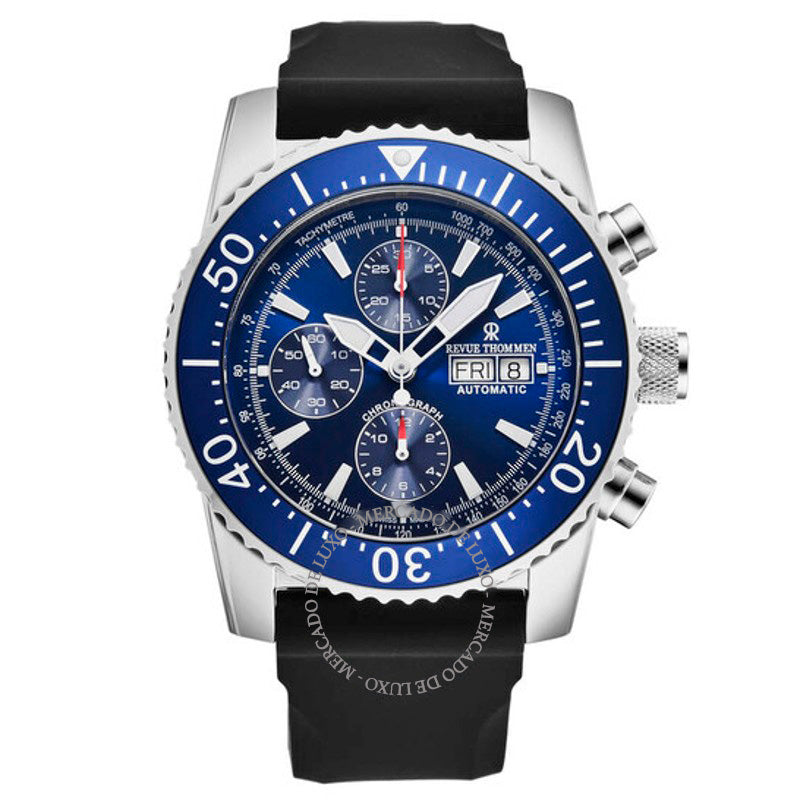 Relógio Cronógrafo Diver Automático Mostrador Azul 45 mm - Mercado de Luxo - O Maior E-Commerce de Bens, Produtos e Serviços de Luxo do Brasil.