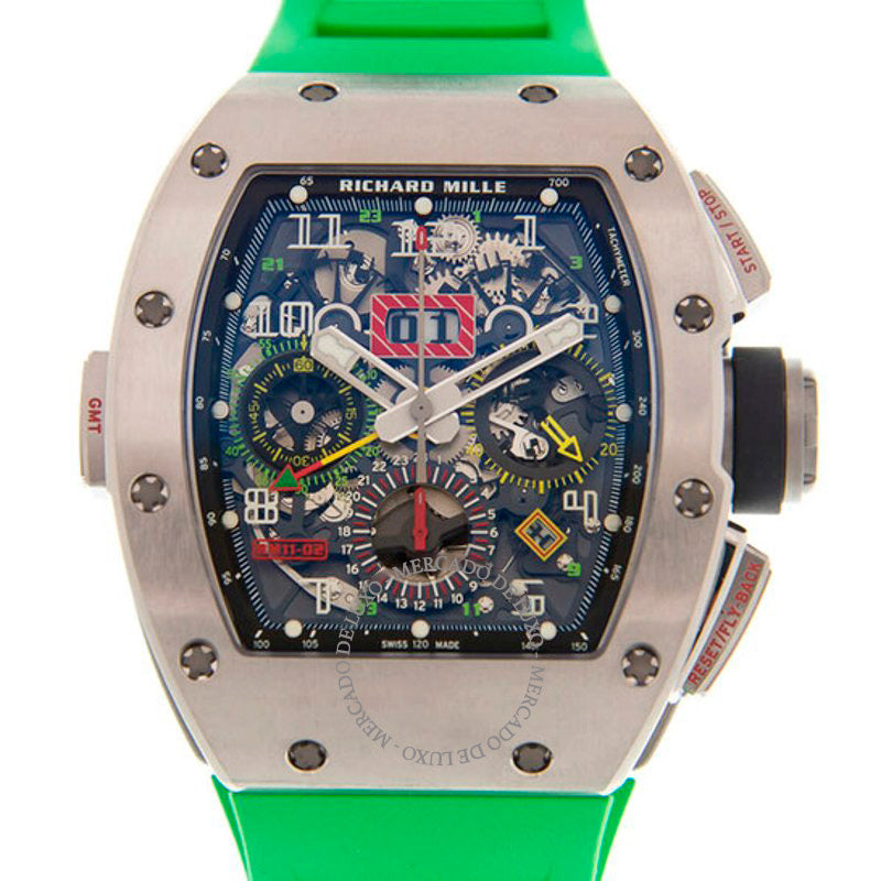 Relógio RM 11-02 Flyback Cronógrafo Duplo Fuso Horário Automático Titânio 42 mm - Mercado de Luxo - O Maior E-Commerce de Bens, Produtos e Serviços de Luxo do Brasil.