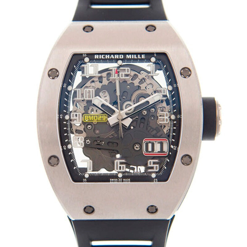 Relógio RM 029 Titânio Automático com Data Grande Mostrador Preto 48 mm - Mercado de Luxo - O Maior E-Commerce de Bens, Produtos e Serviços de Luxo do Brasil.