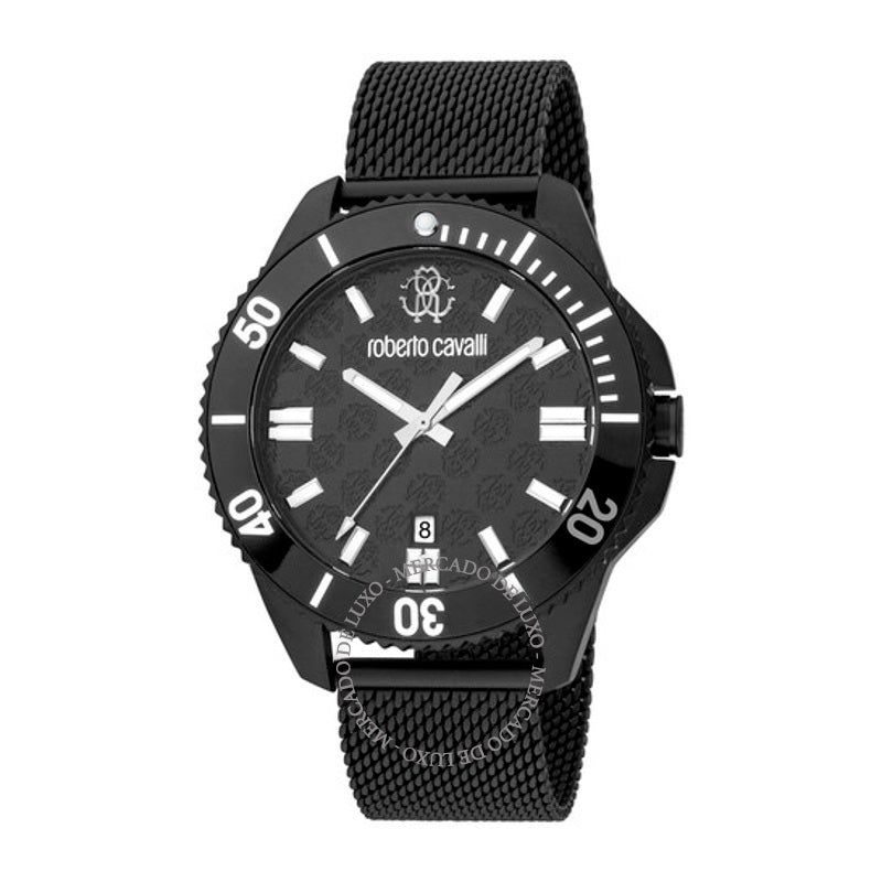 Relógio Mostrador preto de quartzo da moda 44 mm - Mercado de Luxo - O Maior E-Commerce de Bens, Produtos e Serviços de Luxo do Brasil.
