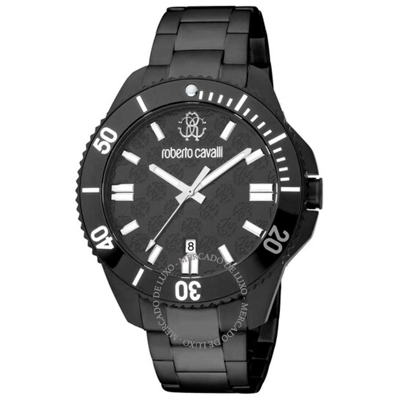 Relógio Mostrador preto de quartzo da moda 44 mm - Mercado de Luxo - O Maior E-Commerce de Bens, Produtos e Serviços de Luxo do Brasil.