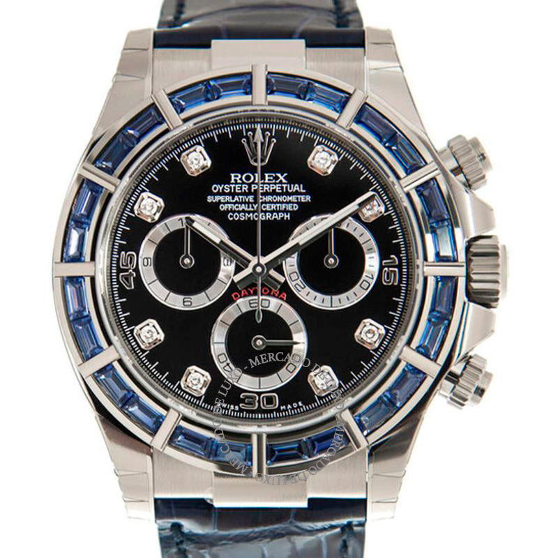 Relógio Cosmograph Daytona Chronograph Cronômetro Automático Mostrador Azul Diamante 40 mm - Mercado de Luxo - O Maior E-Commerce de Bens, Produtos e Serviços de Luxo do Brasil.