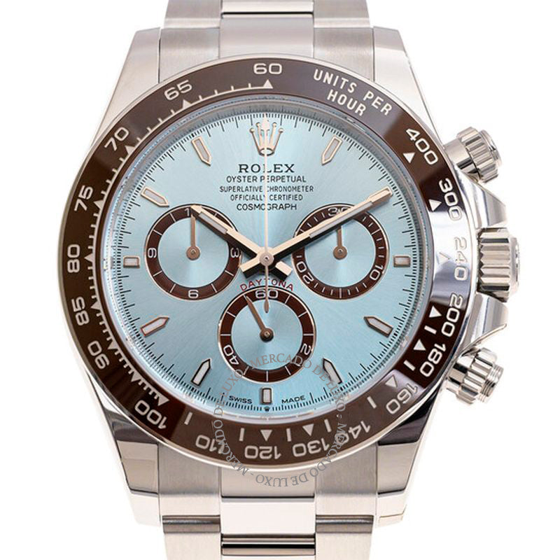 Relógio Cosmograph Daytona Chronograph Cronômetro Automático Mostrador Azul Gelo 40 mm - Mercado de Luxo - O Maior E-Commerce de Bens, Produtos e Serviços de Luxo do Brasil.