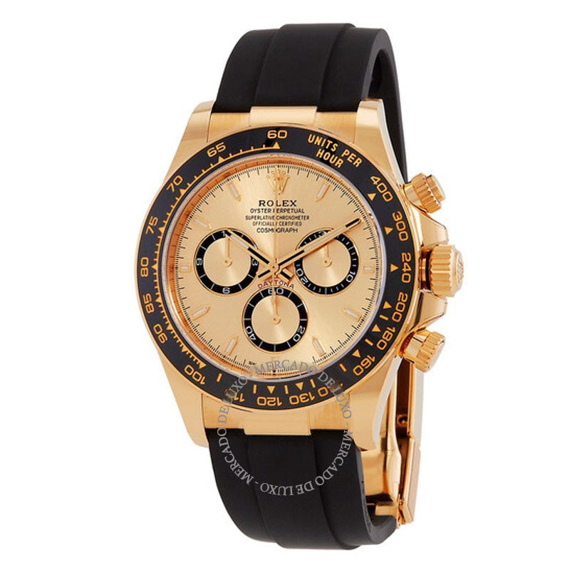Relógio Cosmograph Daytona Chronograph Cronômetro Automático Mostrador Dourado 40 mm - Mercado de Luxo - O Maior E-Commerce de Bens, Produtos e Serviços de Luxo do Brasil.
