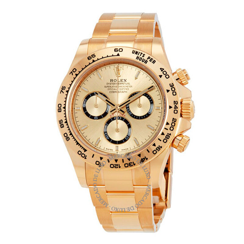 Relógio Cosmograph Daytona Chronograph Cronômetro Automático Mostrador Dourado  - Mercado de Luxo - O Maior E-Commerce de Bens, Produtos e Serviços de Luxo do Brasil.