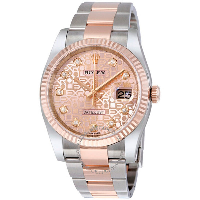 Relógio Datejust 36 em aço rosa Jubilee e ouro Everose 18K Oyster 36 mm - Mercado de Luxo - O Maior E-Commerce de Bens, Produtos e Serviços de Luxo do Brasil.