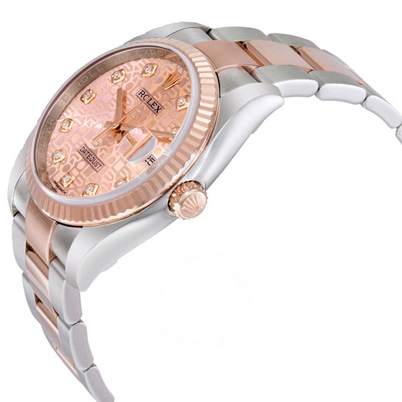 Relógio Datejust 36 em aço rosa Jubilee e ouro Everose 18K Oyster 36 mm - Mercado de Luxo - O Maior E-Commerce de Bens, Produtos e Serviços de Luxo do Brasil.