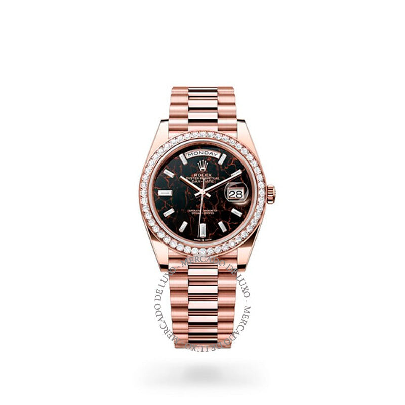 Relógio Day-Date 40 Eisenkiesel Baguette Automático Diamante 40 mm - Mercado de Luxo - O Maior E-Commerce de Bens, Produtos e Serviços de Luxo do Brasil.