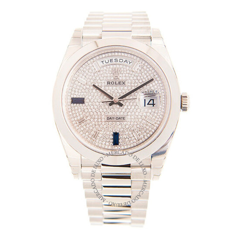 Relógio Oyster Perpetual Day-Date 40 Cronômetro Automático 40 mm - Mercado de Luxo - O Maior E-Commerce de Bens, Produtos e Serviços de Luxo do Brasil.