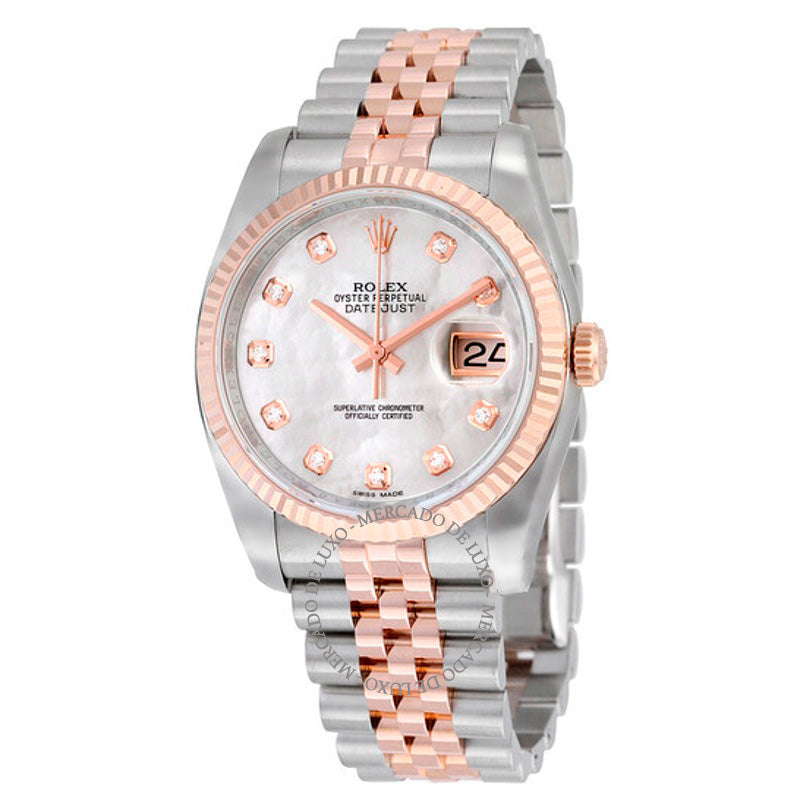 Relógio Oyster Perpetual Datejust 36 Mostrador em Madrepérola 36 mm - Mercado de Luxo - O Maior E-Commerce de Bens, Produtos e Serviços de Luxo do Brasil.