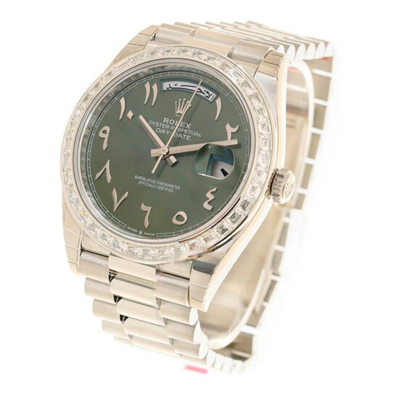 Relógio Day-Date Cronômetro Automático Mostrador Verde Diamante 40 mm - Mercado de Luxo - O Maior E-Commerce de Bens, Produtos e Serviços de Luxo do Brasil.