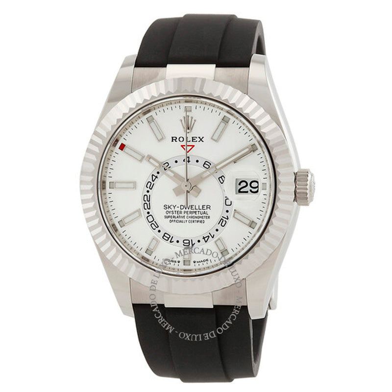 Relógio Sky-Dweller GMT Cronômetro Automático Mostrador Branco 42 mm - Mercado de Luxo - O Maior E-Commerce de Bens, Produtos e Serviços de Luxo do Brasil.