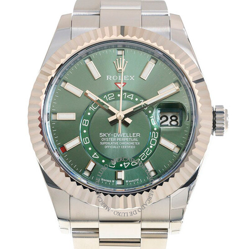 Relógio Sky-Dweller GMT Cronômetro Automático Mostrador Verde 42 mm - Mercado de Luxo - O Maior E-Commerce de Bens, Produtos e Serviços de Luxo do Brasil.
