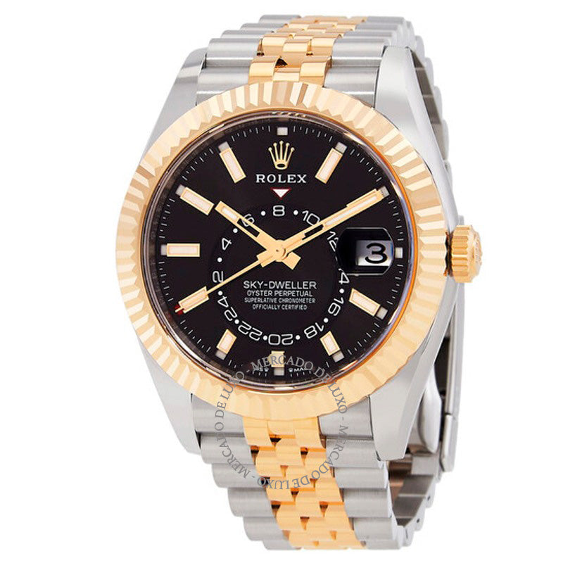 Relógio Sky-Dweller GMT Cronômetro Automático Mostrador Preto 42 mm - Mercado de Luxo - O Maior E-Commerce de Bens, Produtos e Serviços de Luxo do Brasil.