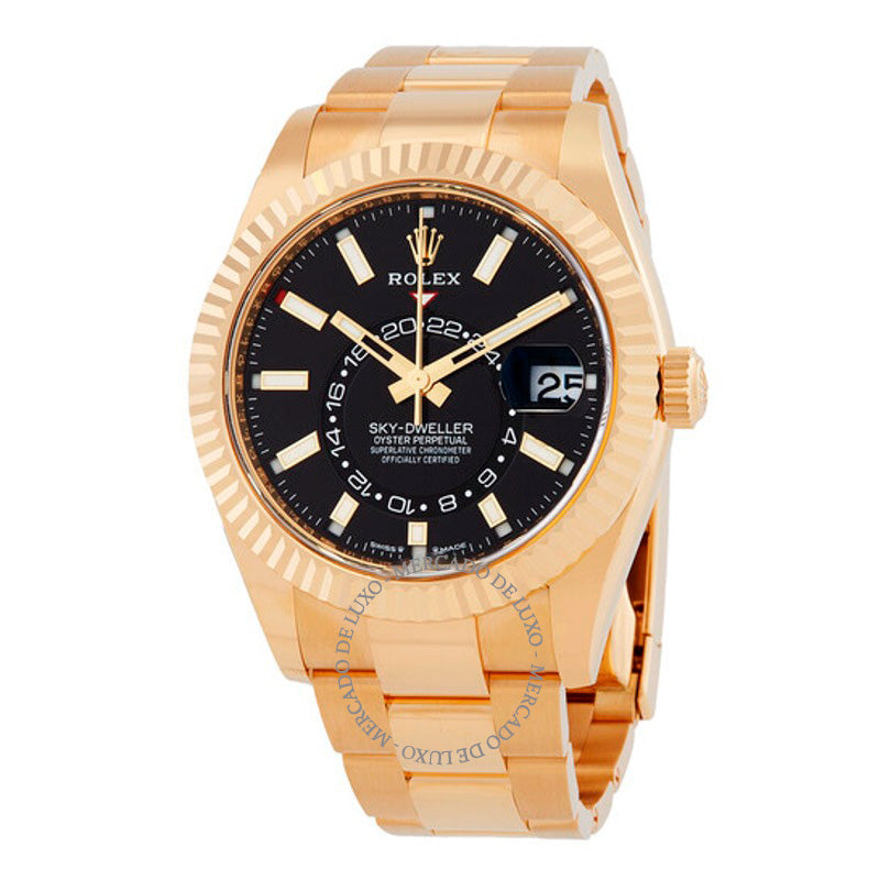 Relógio Sky-Dweller GMT Cronômetro Automático Mostrador Preto 42 mm - Mercado de Luxo - O Maior E-Commerce de Bens, Produtos e Serviços de Luxo do Brasil.