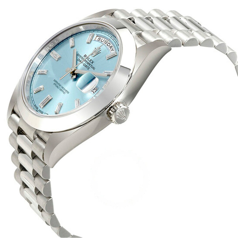 Relógio Oyster Perpetual Day-Date Ice Blue Baguette Dial  - Mercado de Luxo - O Maior E-Commerce de Bens, Produtos e Serviços de Luxo do Brasil.