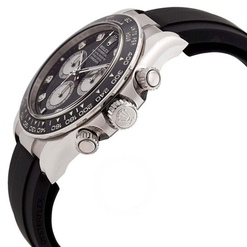Relógio Daytona Cronógrafo Automático Diamante Mostrador Preto 40 mm - Mercado de Luxo - O Maior E-Commerce de Bens, Produtos e Serviços de Luxo do Brasil.