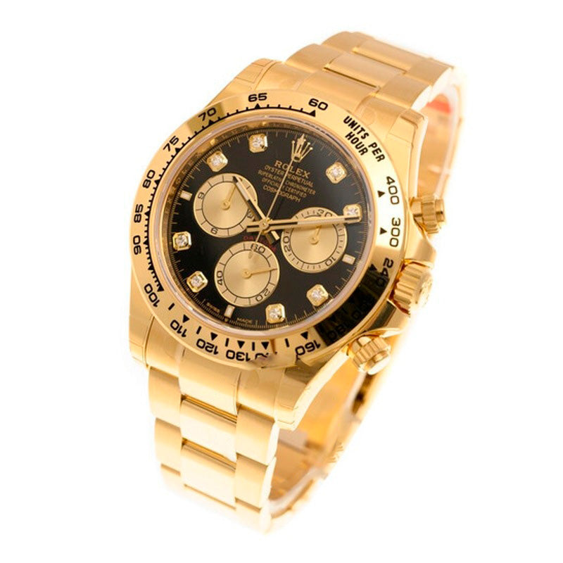 Relógio Daytona Cronógrafo Automático Diamante Mostrador Preto 40 mm - Mercado de Luxo - O Maior E-Commerce de Bens, Produtos e Serviços de Luxo do Brasil.