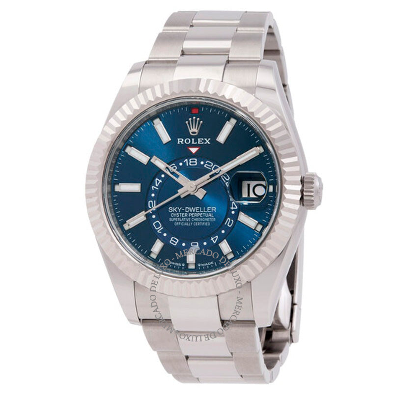 Relógio Sky-Dweller GMT Cronômetro Automático Mostrador Azul 42 mm - Mercado de Luxo - O Maior E-Commerce de Bens, Produtos e Serviços de Luxo do Brasil.