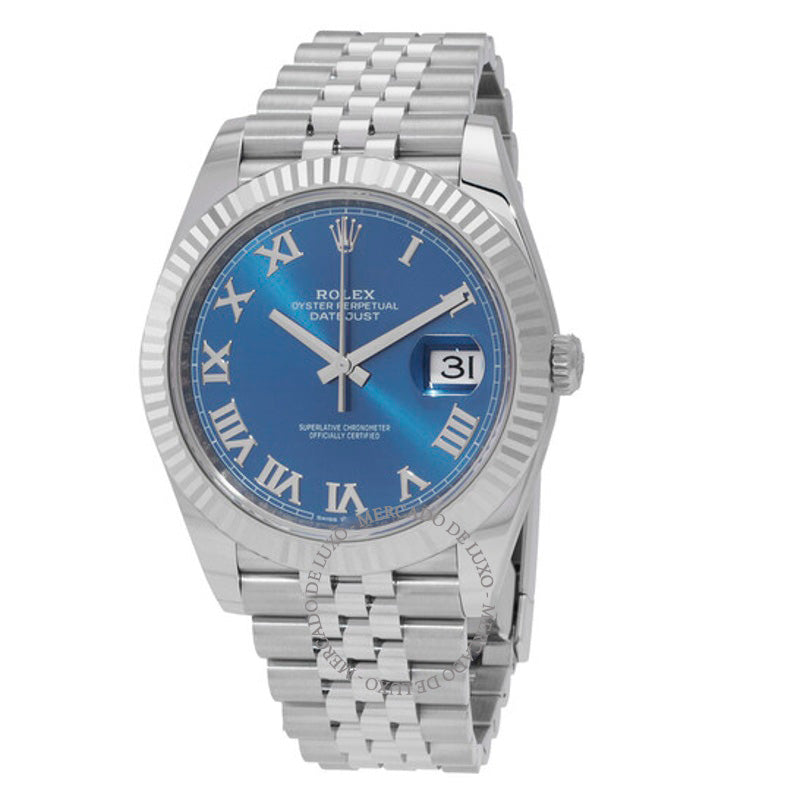 Relógio Oyster Perpetual Datejust Automático Mostrador Azul 41 mm - Mercado de Luxo - O Maior E-Commerce de Bens, Produtos e Serviços de Luxo do Brasil.