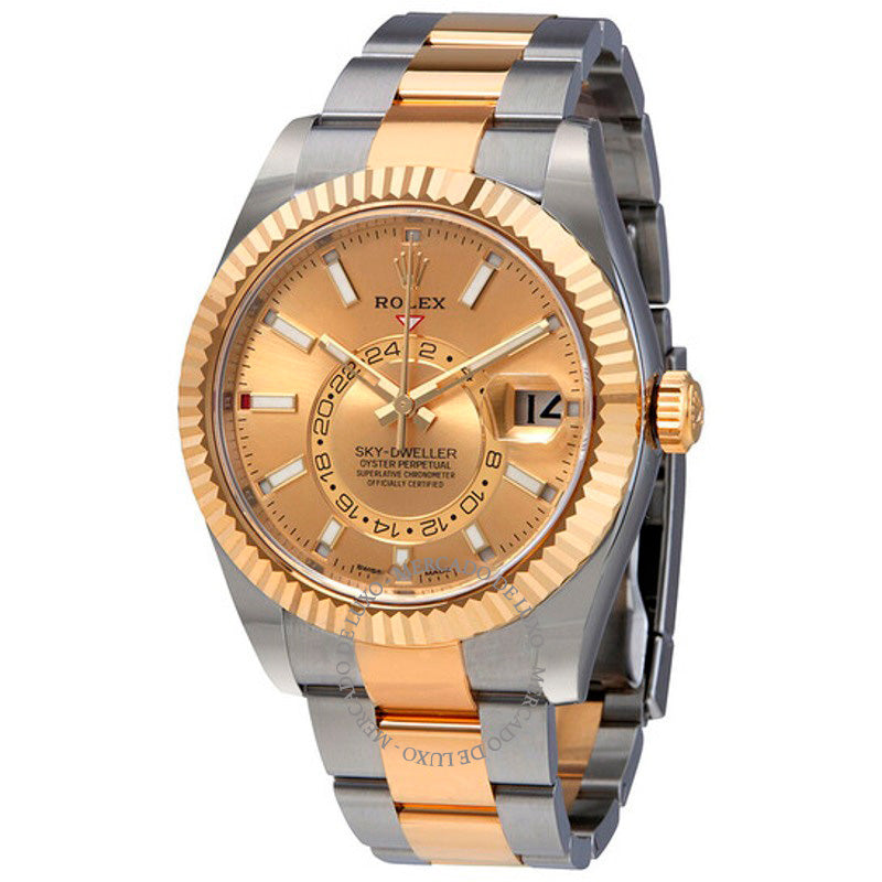 Relógio Oyster Perpetual Sky-Dweller Mostrador Champagne 42 mm - Mercado de Luxo - O Maior E-Commerce de Bens, Produtos e Serviços de Luxo do Brasil.