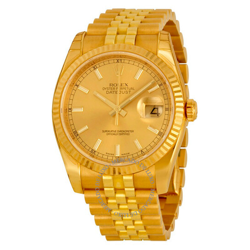 Relógio Oyster Perpetual Datejust 36 Mostrador Champanhe 36 mm - Mercado de Luxo - O Maior E-Commerce de Bens, Produtos e Serviços de Luxo do Brasil.