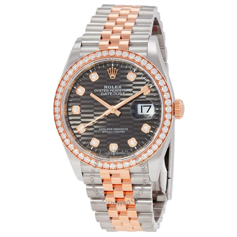 Relógio Datejust 36 Slate canelado com mostrador de diamante 36 mm - Mercado de Luxo - O Maior E-Commerce de Bens, Produtos e Serviços de Luxo do Brasil.