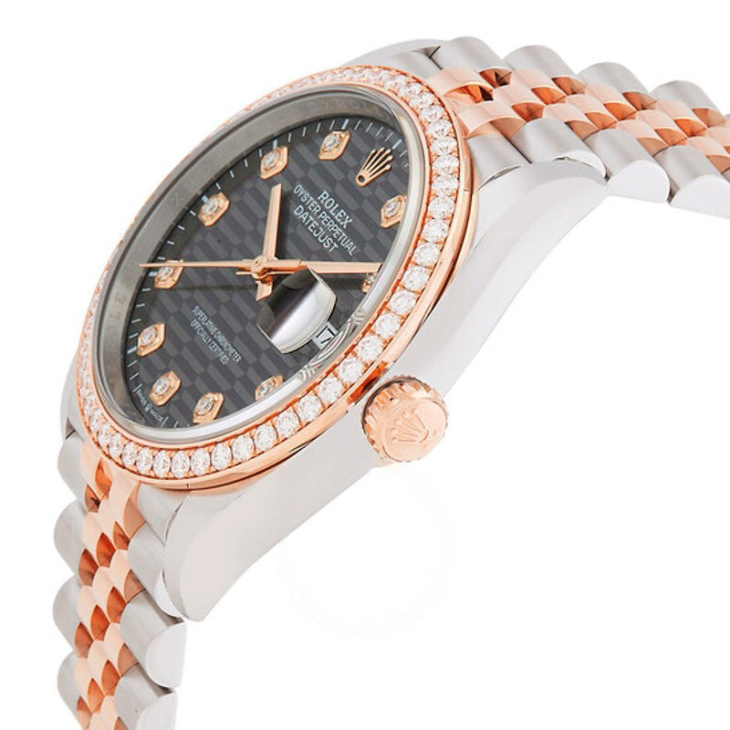Relógio Datejust 36 Slate canelado com mostrador de diamante 36 mm - Mercado de Luxo - O Maior E-Commerce de Bens, Produtos e Serviços de Luxo do Brasil.
