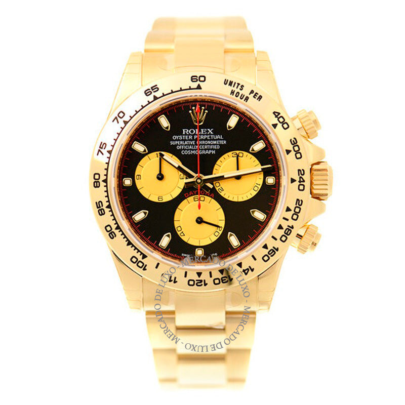 Relógio Cosmograph Daytona Champagne e mostrador preto 40 mm - Mercado de Luxo - O Maior E-Commerce de Bens, Produtos e Serviços de Luxo do Brasil.