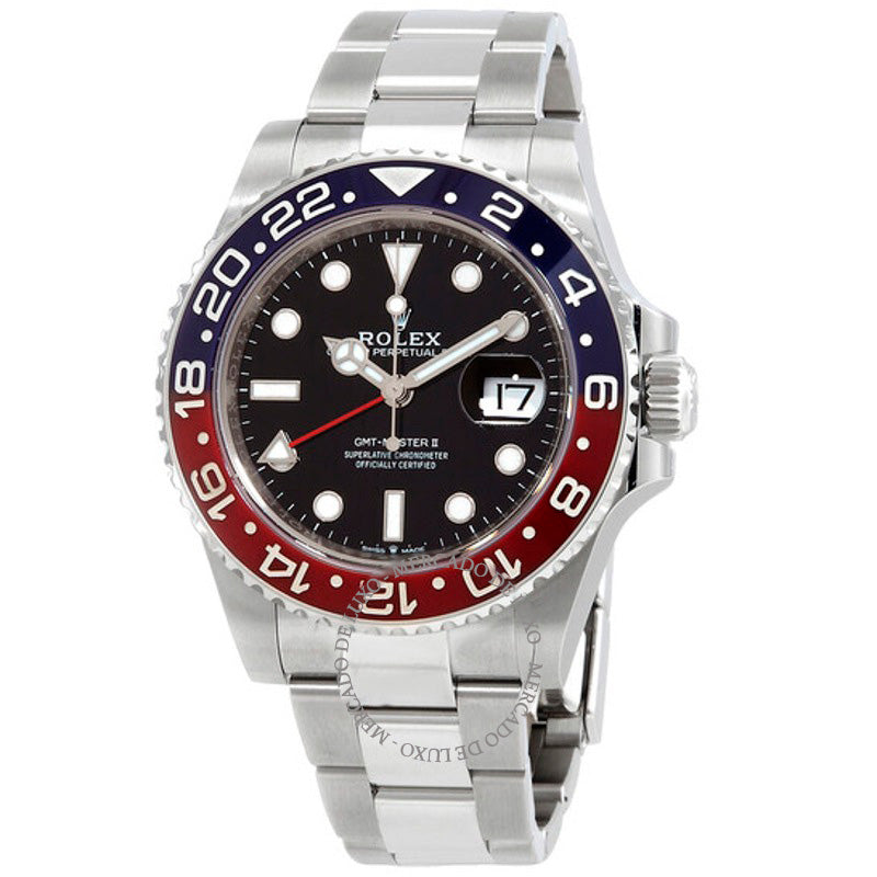 Relógio GMT-Master II "Pepsi" Automático Mostrador Preto 40 mm - Mercado de Luxo - O Maior E-Commerce de Bens, Produtos e Serviços de Luxo do Brasil.
