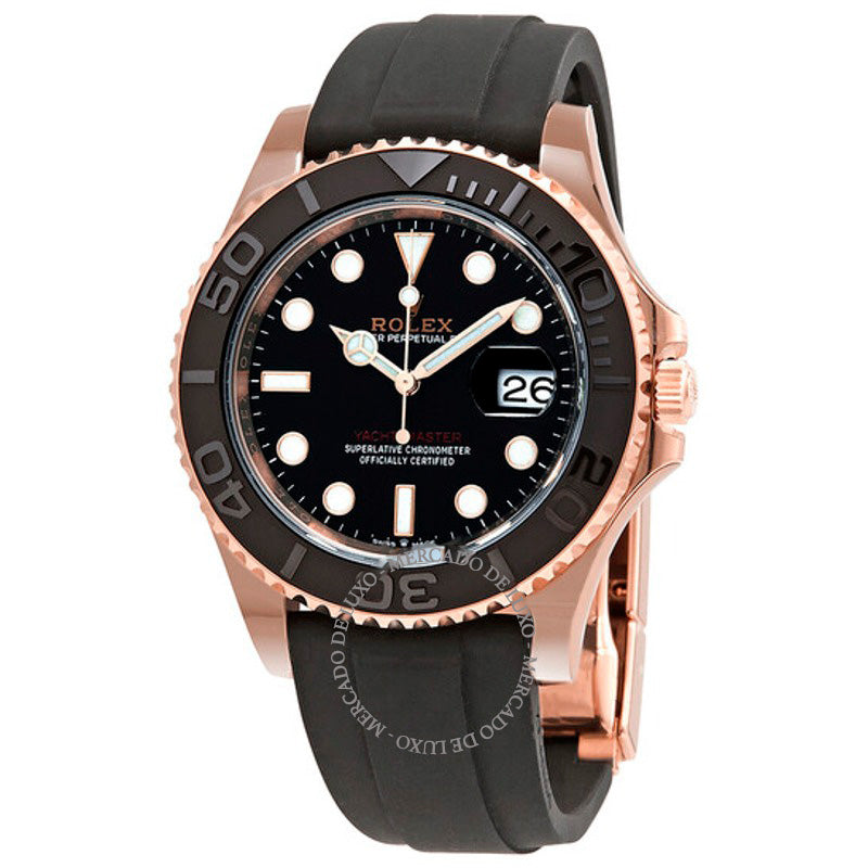 Relógio Yacht-Master 18kt Everose Gold Mostrador Preto 40 mm - Mercado de Luxo - O Maior E-Commerce de Bens, Produtos e Serviços de Luxo do Brasil.