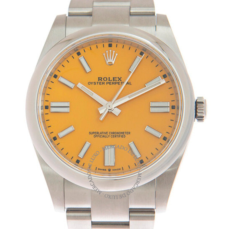 Relógio Oyster Perpetual 41 Automático Mostrador Amarelo 41 mm - Mercado de Luxo - O Maior E-Commerce de Bens, Produtos e Serviços de Luxo do Brasil.