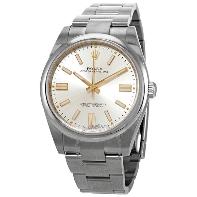 Relógio Oyster Perpetual 41 Automático Mostrador Prateado 41 mm - Mercado de Luxo - O Maior E-Commerce de Bens, Produtos e Serviços de Luxo do Brasil.