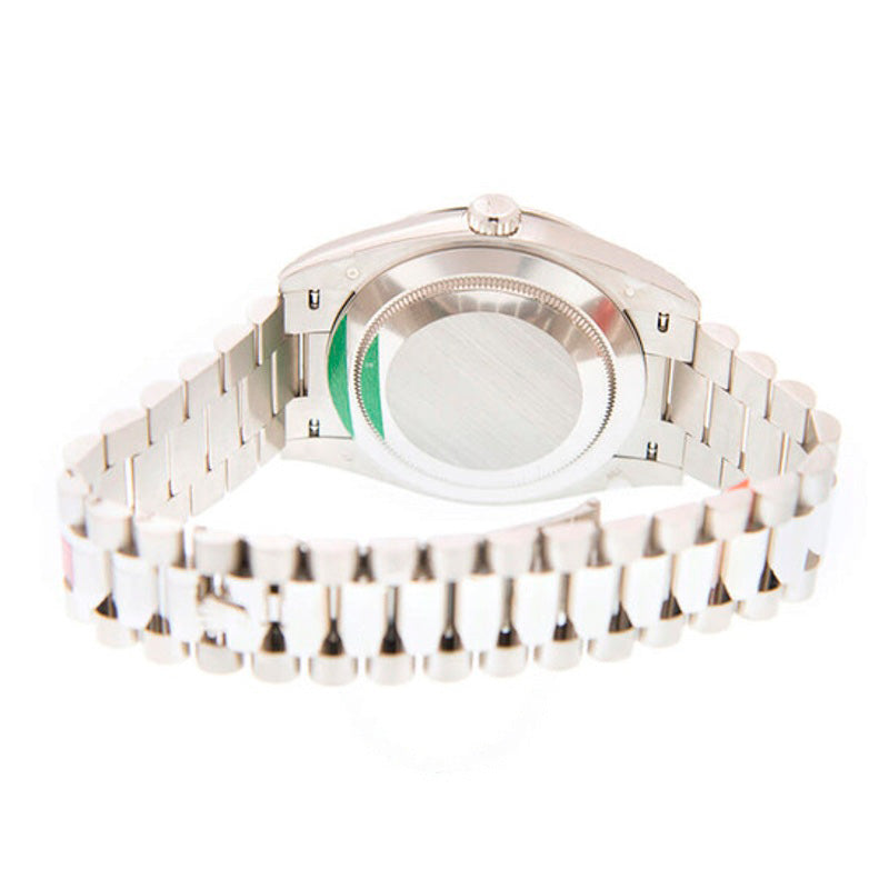 Relógio Dia Data 40 Automático Prata Mostrador Diamante 40 mm - Mercado de Luxo - O Maior E-Commerce de Bens, Produtos e Serviços de Luxo do Brasil.