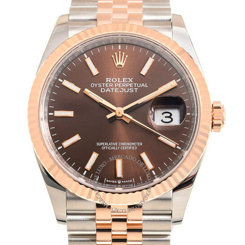 Relógio Datejust Cronômetro Automático Mostrador Marrom  - Mercado de Luxo - O Maior E-Commerce de Bens, Produtos e Serviços de Luxo do Brasil.